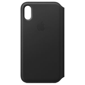 Leather Flip Cover for Apple iPhone X Black Leather Flip Cover for Apple iPhone X Black